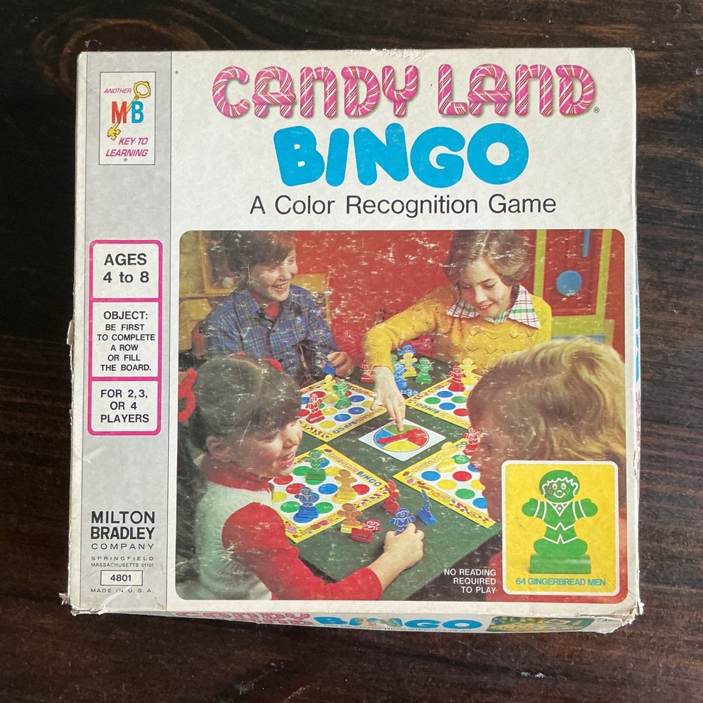 Vintage 1978 Candy Land Bingo Game COMPLETE Milton Bradley Ages 4-8